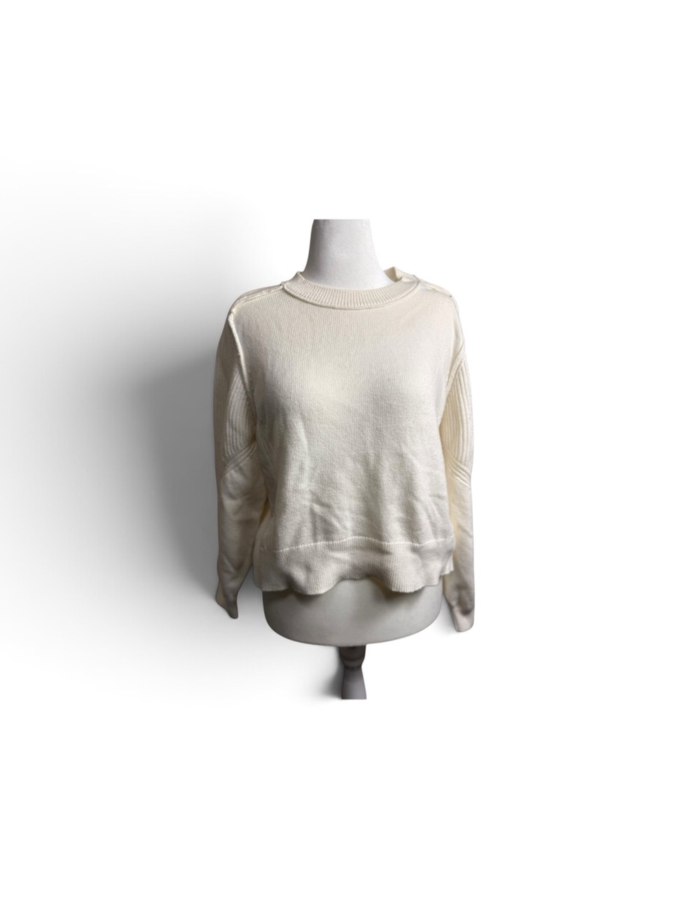 Anthropologie Pilcro Cream Crewneck Sweater size medium
